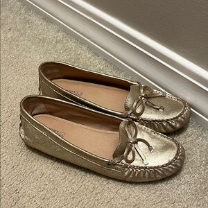 Sperry Metallic Gold Loafers
